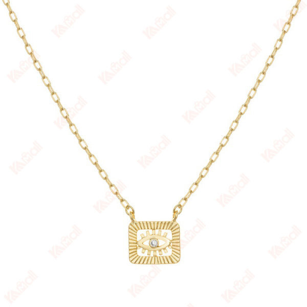 quality necklaces devil's eye cross chain